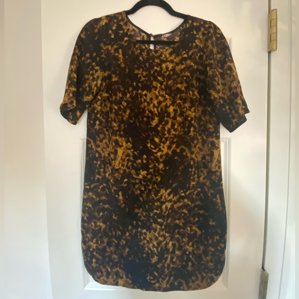 Muted animal print dress size s
